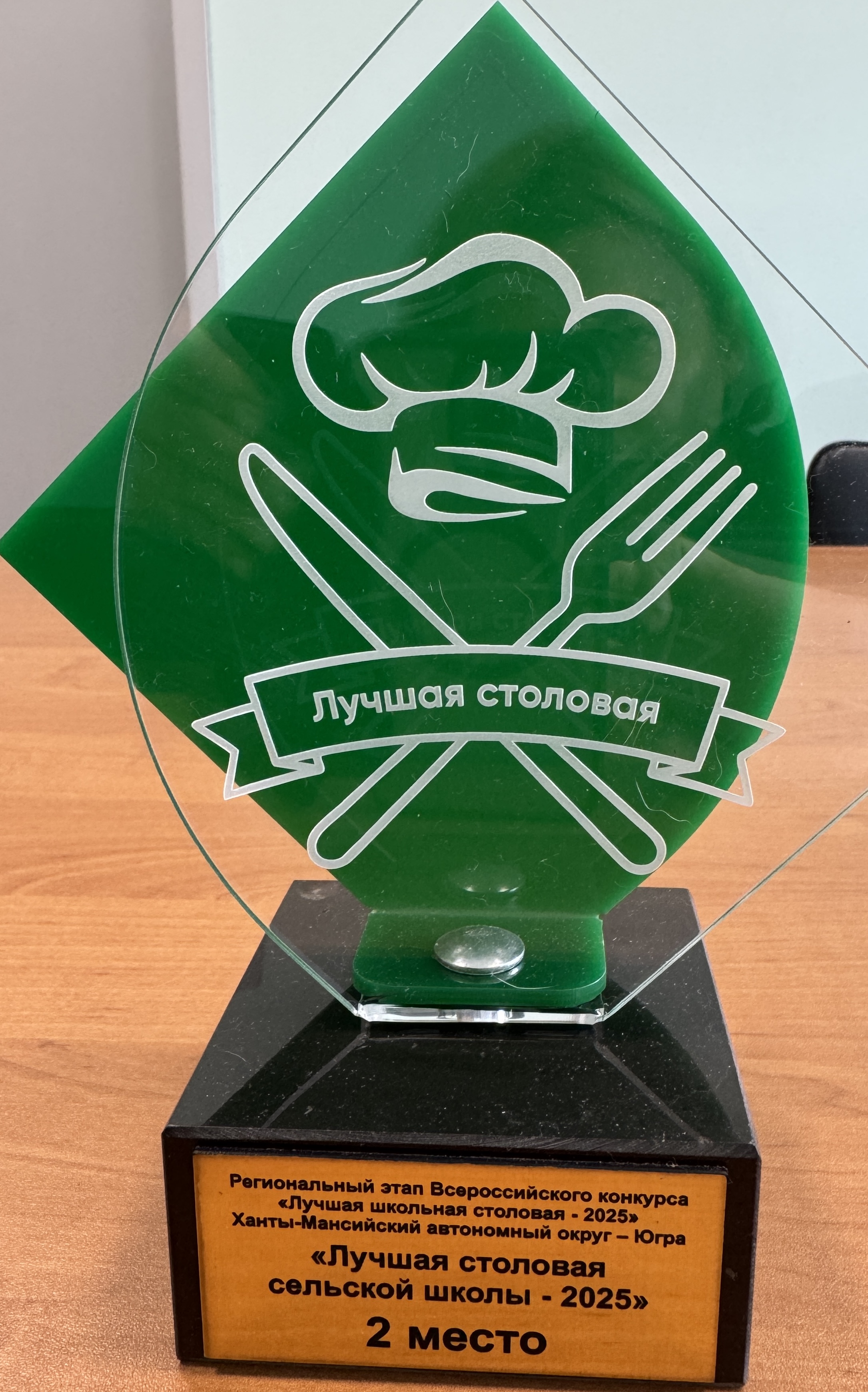 2 призовое место в номинации «Лучшая столовая сельской школы 2025».